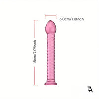 7.09in 7.28in 7.48in Clear Unisex Glass Crystal Dildo For G Spot Sex