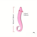 7.09in 7.28in 7.48in Clear Unisex Glass Crystal Dildo For G Spot Sex