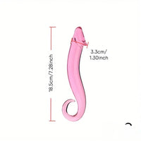 7.09in 7.28in 7.48in Clear Unisex Glass Crystal Dildo For G Spot Sex