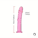 7.09in 7.28in 7.48in Clear Unisex Glass Crystal Dildo For G Spot Sex