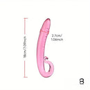7.09in 7.28in 7.48in Clear Unisex Glass Crystal Dildo For G Spot Sex