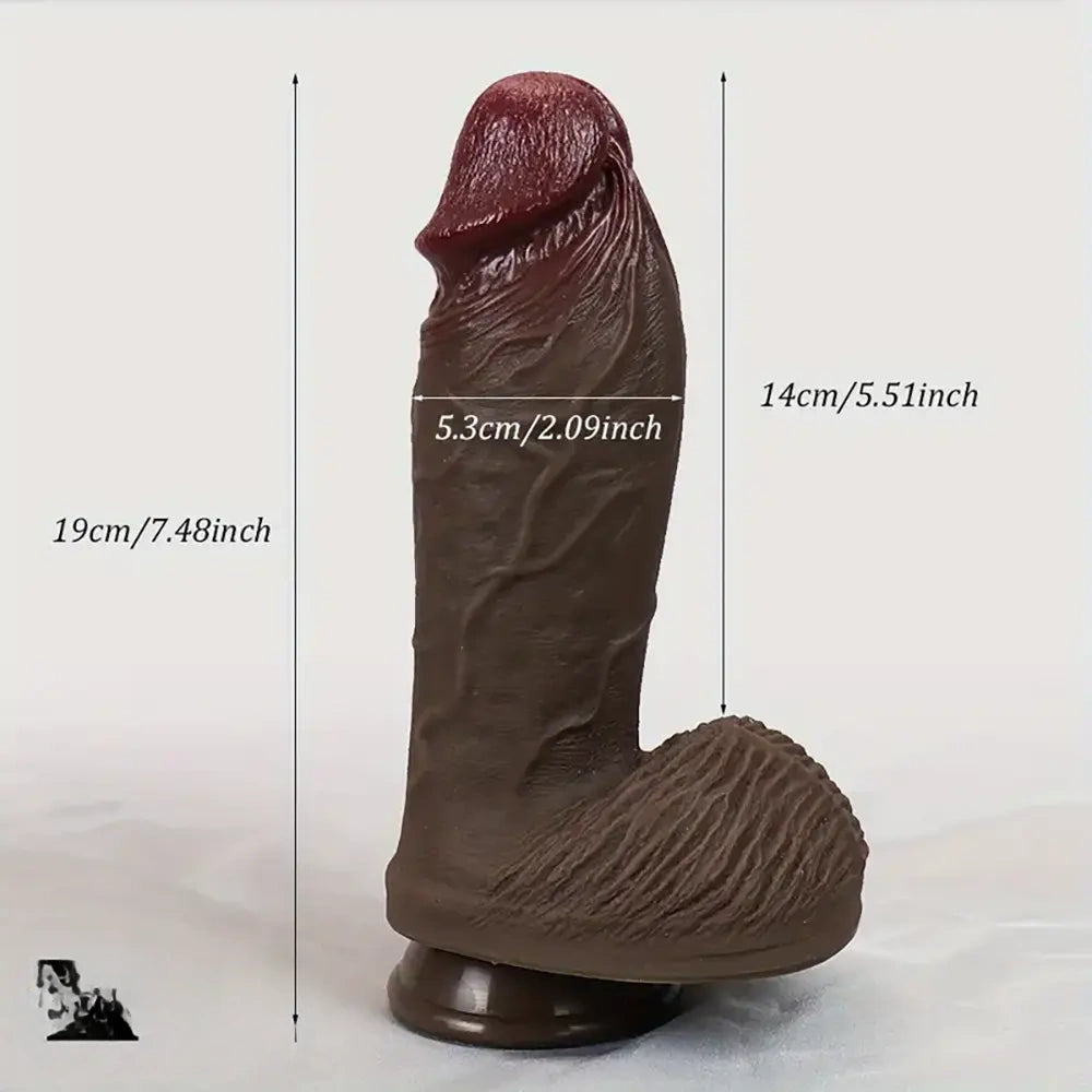 7.09in 7.48in 8.27in Realistic Silicone Dildo With Multiple Sizes