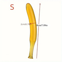 7.09in 7.48in 9.65in Glass Banana Dildo For For Men Women Adults