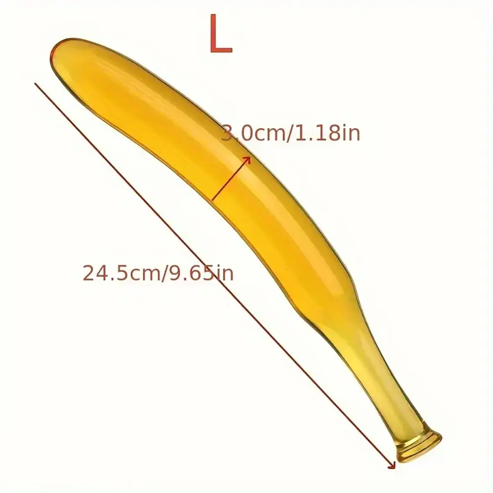 7.09in 7.48in 9.65in Glass Banana Dildo For For Men Women Adults