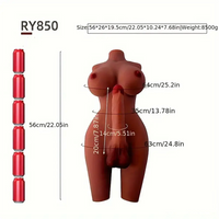 7.09in 7.87in Realistic Silicone Dildo With Sex Doll Torso For Women