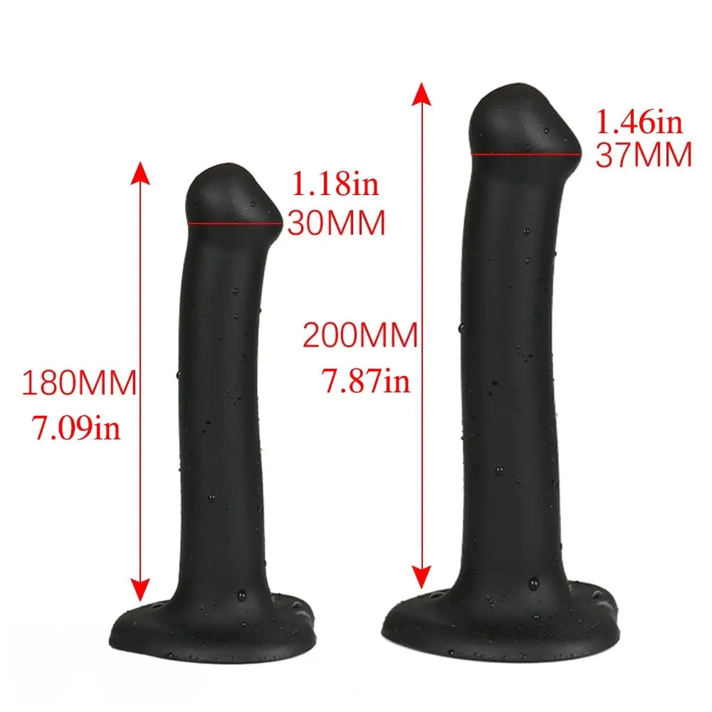 7.09in 7.87in Slender Anal Silicone Soft Slim Dildo Female Butt Plug