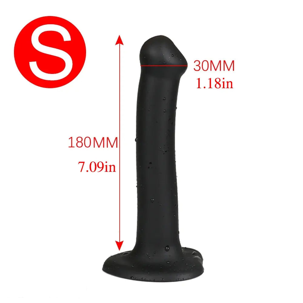 7.09in 7.87in Slender Anal Silicone Soft Slim Dildo Female Butt Plug