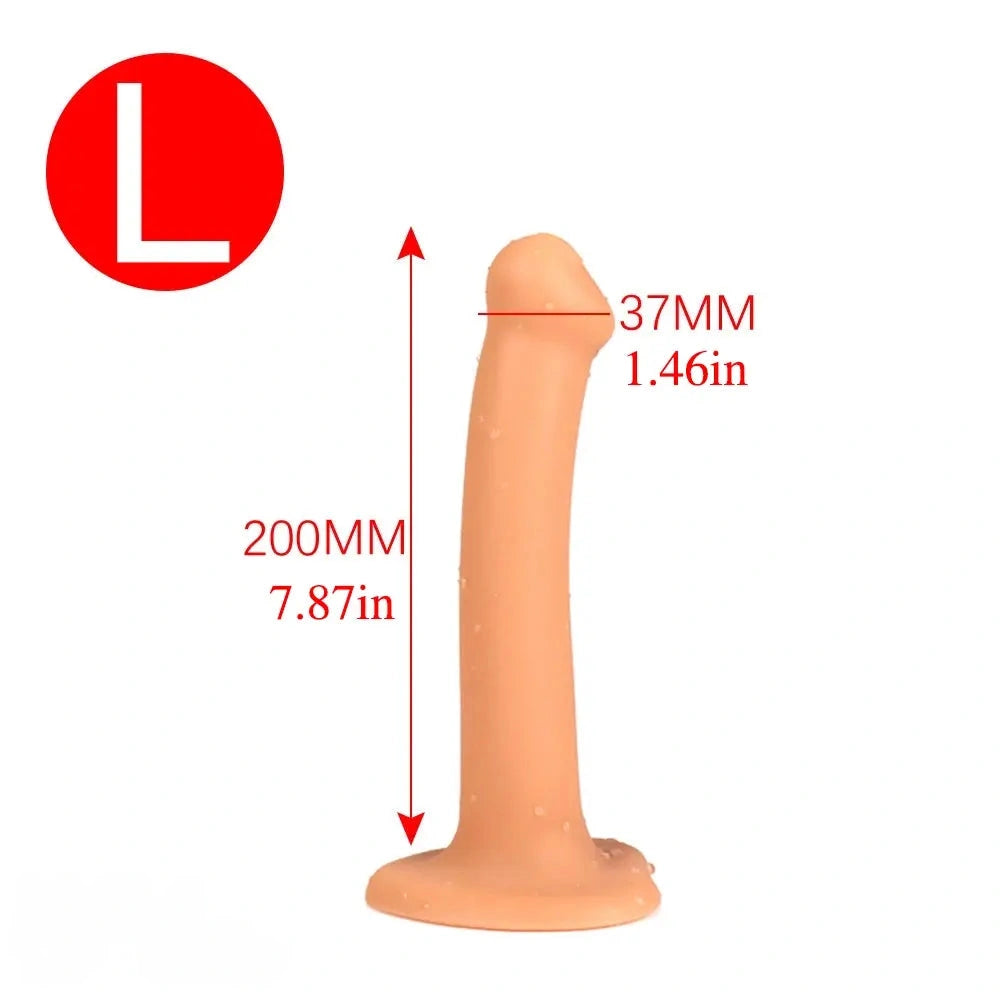 7.09in 7.87in Slender Anal Silicone Soft Slim Dildo Female Butt Plug