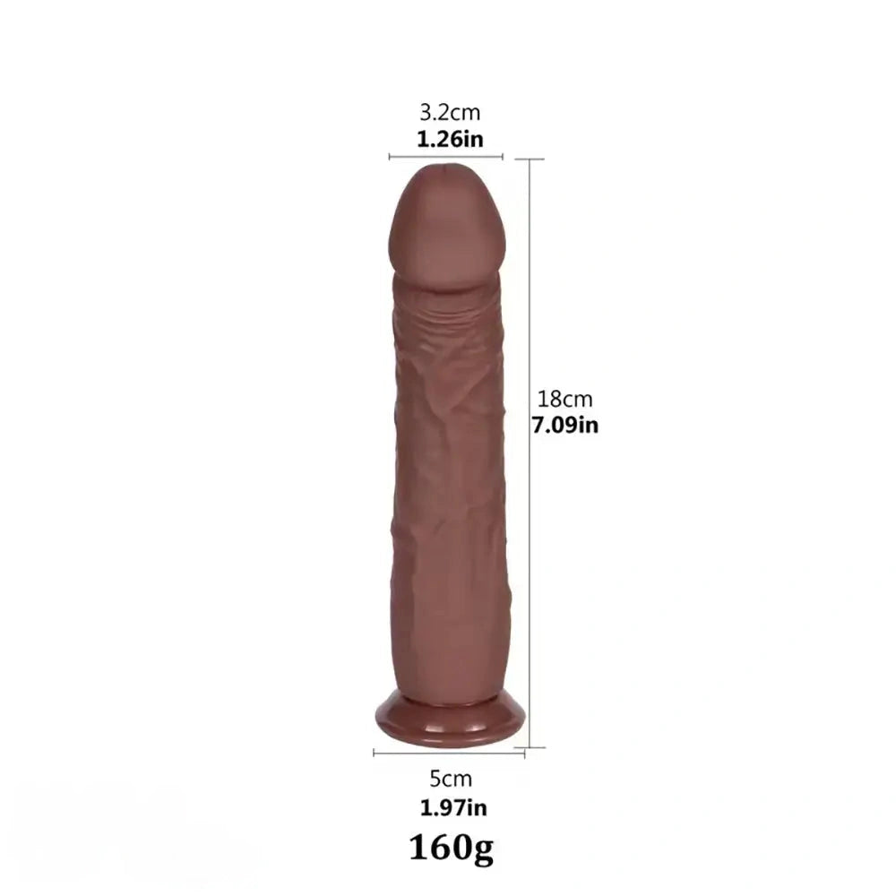 7.09in 8.07in 8.9in 9.96in 11.22in Liquid Silicone Big Dildo G-Spot Stimulator
