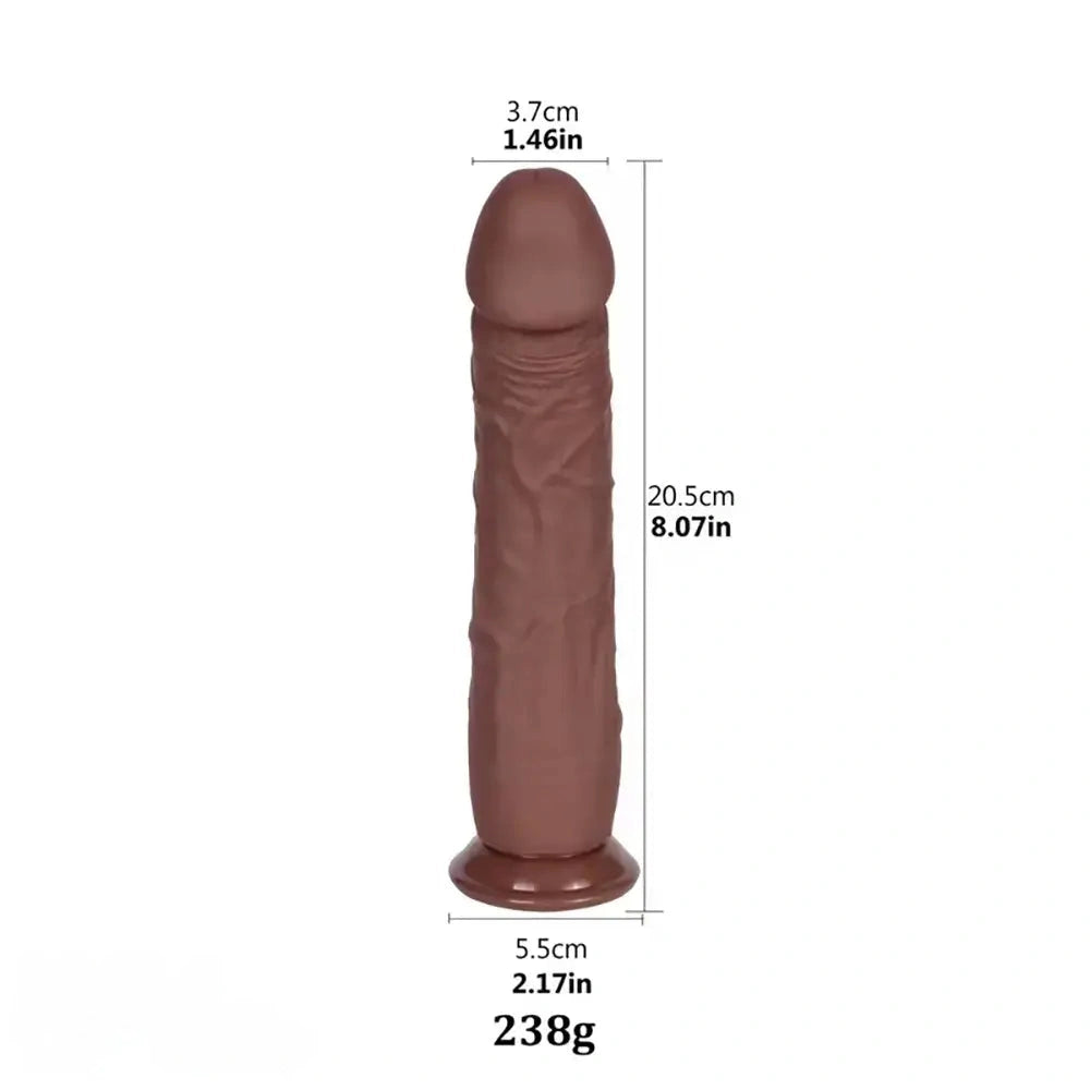 7.09in 8.07in 8.9in 9.96in 11.22in Liquid Silicone Big Dildo G-Spot Stimulator