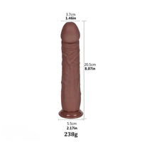 7.09in 8.07in 8.9in 9.96in 11.22in Liquid Silicone Big Dildo G-Spot Stimulator