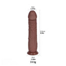 7.09in 8.07in 8.9in 9.96in 11.22in Liquid Silicone Big Dildo G-Spot Stimulator