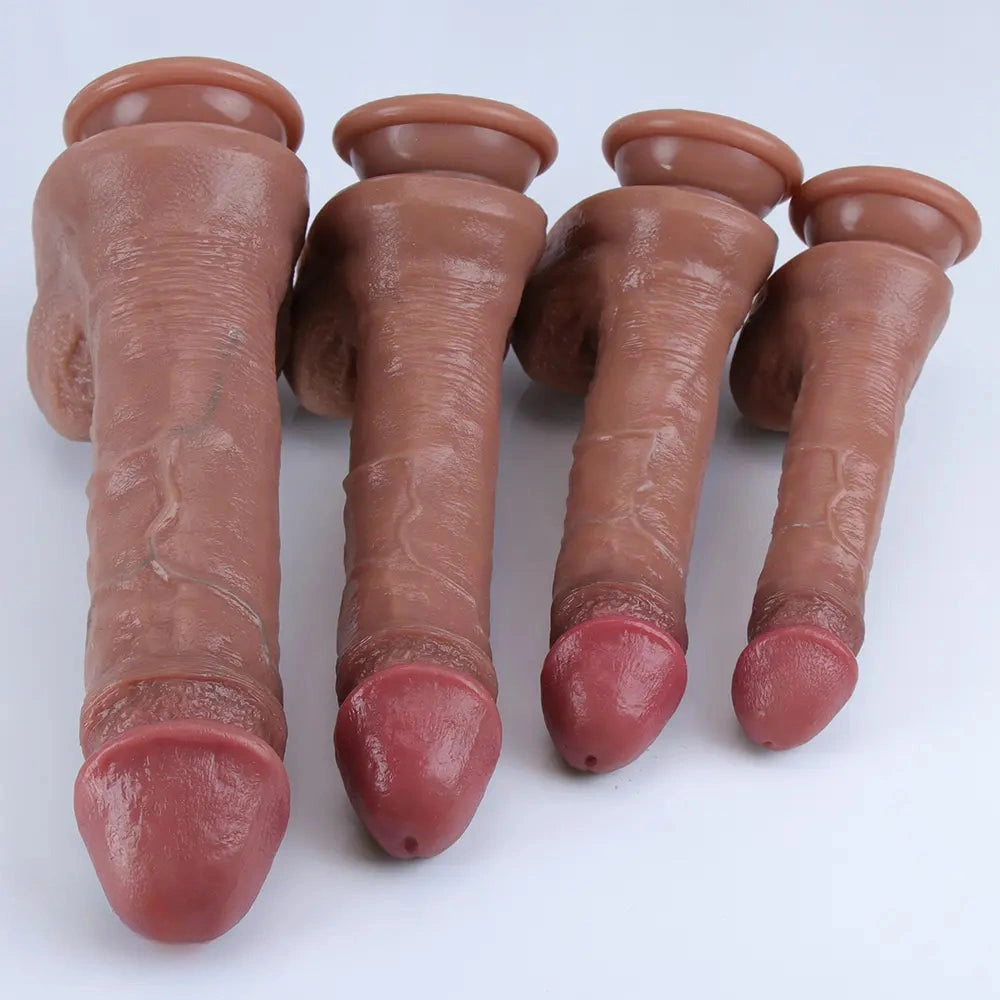 7.09in 8.07in 9.06in 10.24in Realistic Silicone Soft Large Dildo For Women