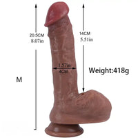 7.09in 8.07in 9.06in 10.24in Realistic Silicone Soft Large Dildo For Women