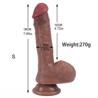 7.09in 8.07in 9.06in 10.24in Realistic Silicone Soft Large Dildo For Women
