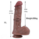 7.09in 8.07in 9.06in 10.24in Realistic Silicone Soft Large Dildo For Women