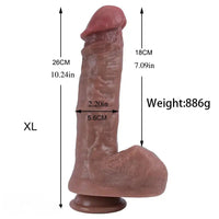 7.09in 8.07in 9.06in 10.24in Realistic Silicone Soft Large Dildo For Women