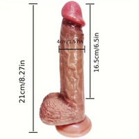 7.09in 8.27in Premium Realistic Silicone Soft Dildo For G Spot Sex