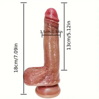 7.09in 8.27in Premium Realistic Silicone Soft Dildo For G Spot Sex