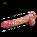 7.09in 8.46in 10.6in Slinky Foreskin Uncut Silicone Soft Sliding Skin Dildo
