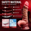 7.09in 8.46in 10.6in Slinky Foreskin Uncut Silicone Soft Sliding Skin Dildo
