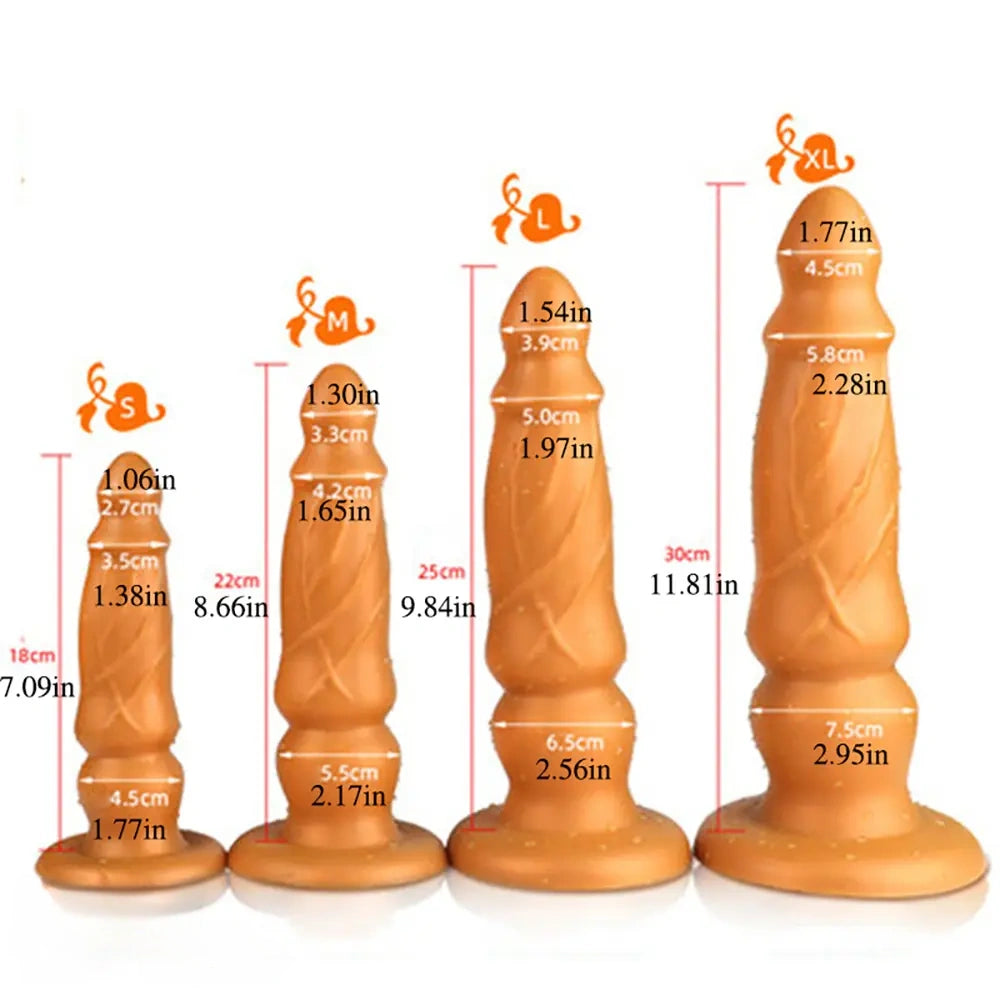 7.09in 8.66in 9.84in 11.81in Silicone Soft Big Dildo For Anal Sex Toy