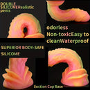 7.09in 8.66in Soft Silicone Monster Colorful Dildo For Women Men Couple