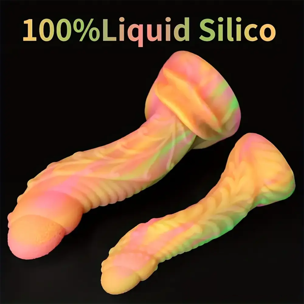 7.09in 8.66in Soft Silicone Monster Colorful Dildo For Women Men Couple