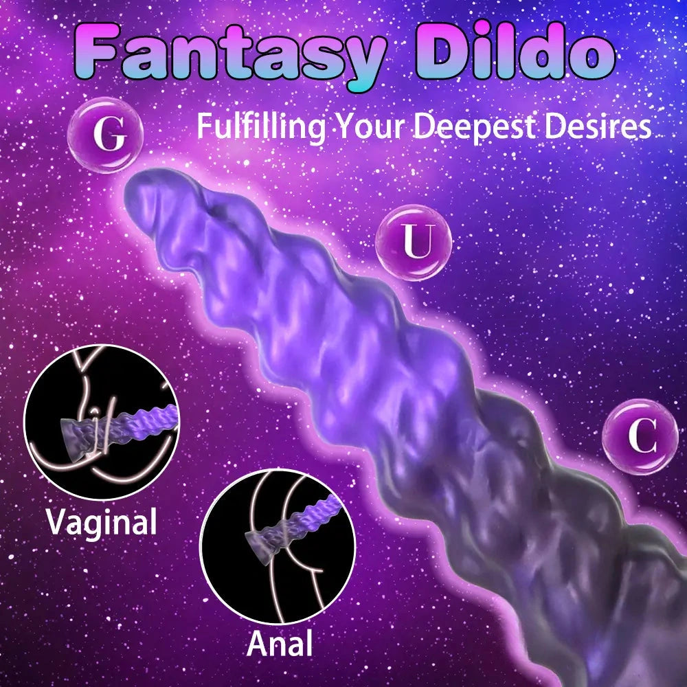 7.09in 9.05in 11.26in SML Silicone Fantasy Real Soft Cock Dildo For Gay