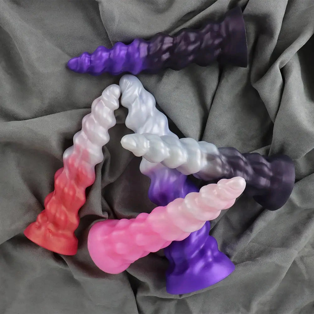 7.09in 9.05in 11.26in SML Silicone Fantasy Real Soft Cock Dildo For Gay