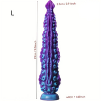 7.09in 9.06in Alien Octopus Tentacle Silicone Fantasy Reusable Dildo