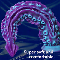 7.09in 9.06in Alien Octopus Tentacle Silicone Fantasy Reusable Dildo