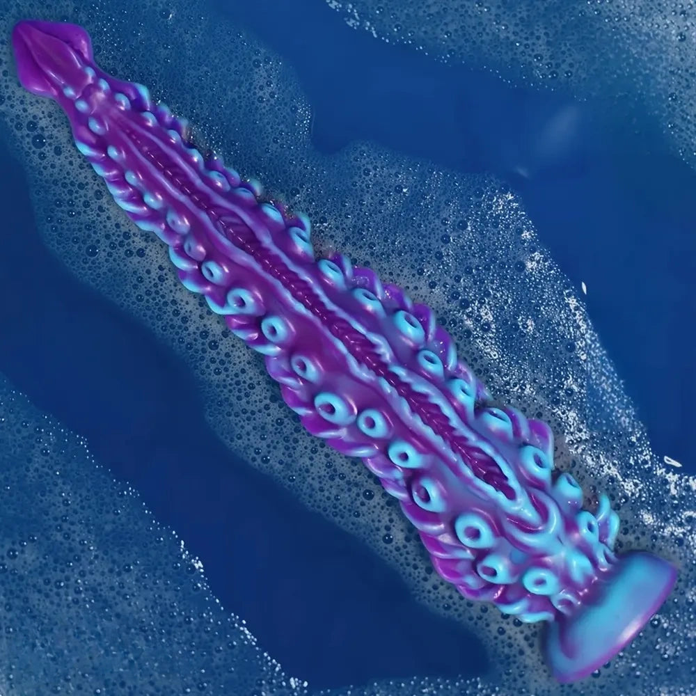 7.09in 9.06in Alien Octopus Tentacle Silicone Fantasy Reusable Dildo
