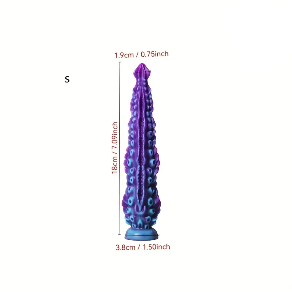 7.09in 9.06in Alien Octopus Tentacle Silicone Fantasy Reusable Dildo