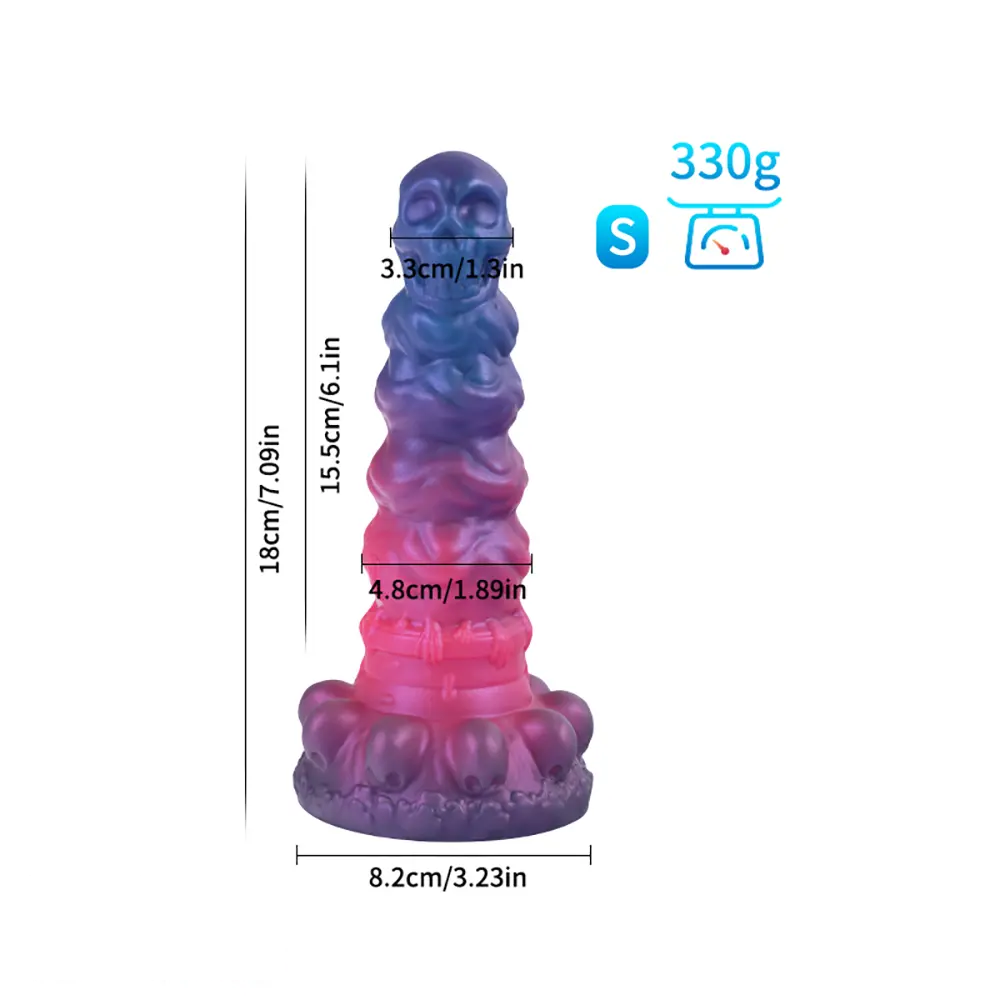 7.09in 9.06in Liquid Silicone Strange Backyard Soft Fantasy Anal Plug Dildo