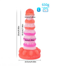 7.09in 9.06in Liquid Silicone Strange Backyard Soft Fantasy Anal Plug Dildo