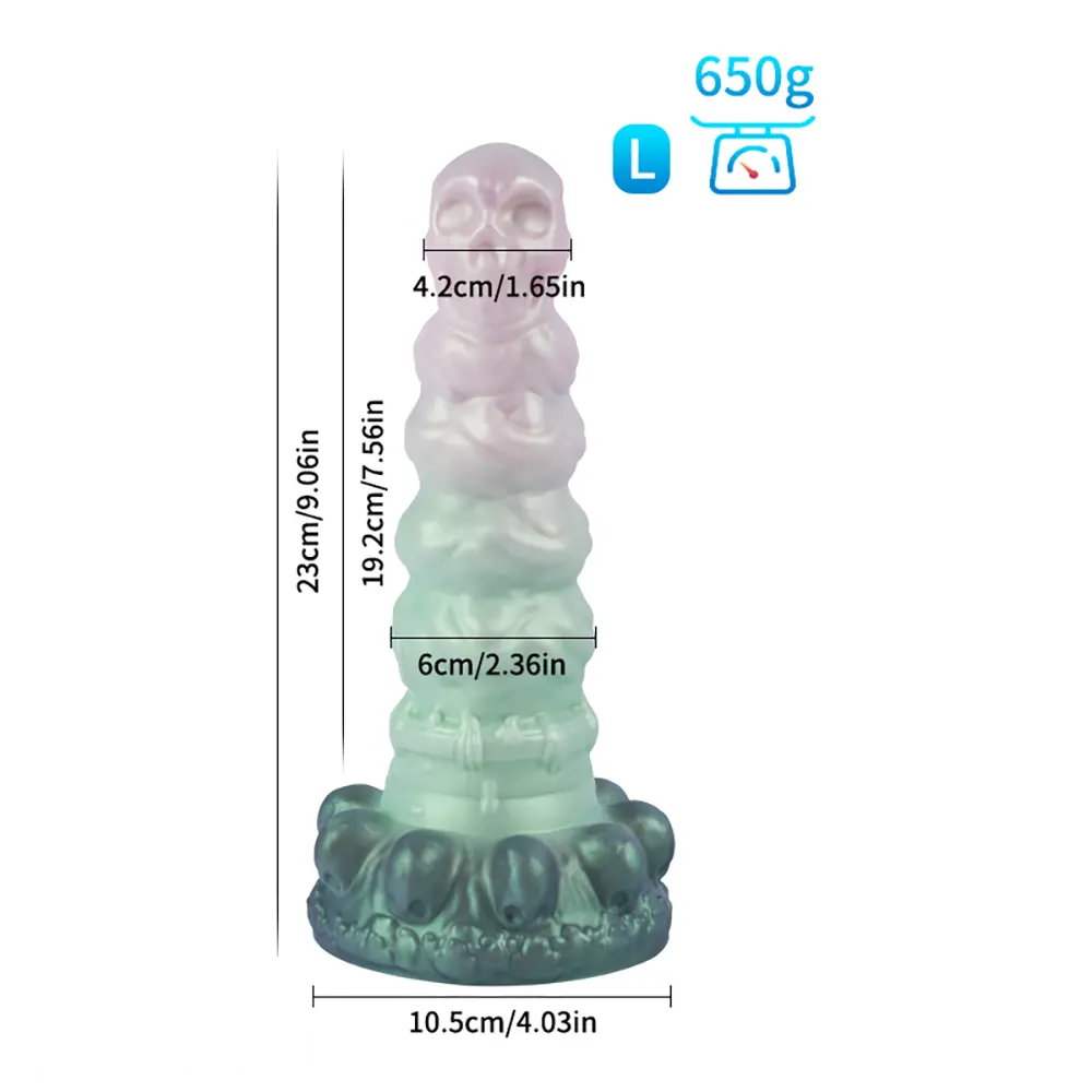 7.09in 9.06in Liquid Silicone Strange Backyard Soft Fantasy Anal Plug Dildo