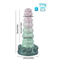 7.09in 9.06in Liquid Silicone Strange Backyard Soft Fantasy Anal Plug Dildo