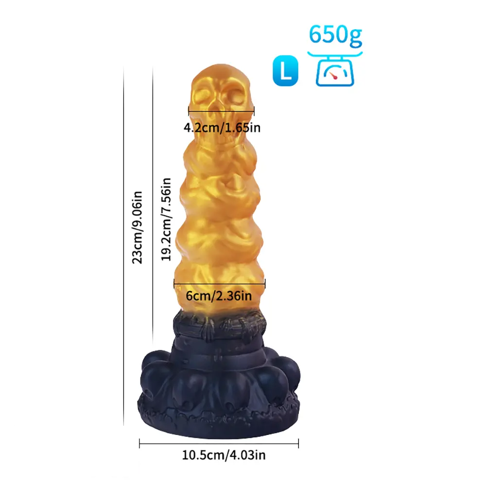 7.09in 9.06in Liquid Silicone Strange Backyard Soft Fantasy Anal Plug Dildo