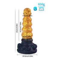 7.09in 9.06in Liquid Silicone Strange Backyard Soft Fantasy Anal Plug Dildo