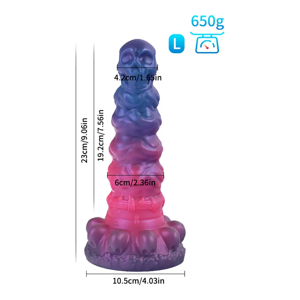 7.09in 9.06in Liquid Silicone Strange Backyard Soft Fantasy Anal Plug Dildo