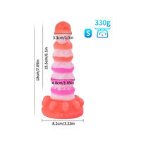 7.09in 9.06in Liquid Silicone Strange Backyard Soft Fantasy Anal Plug Dildo