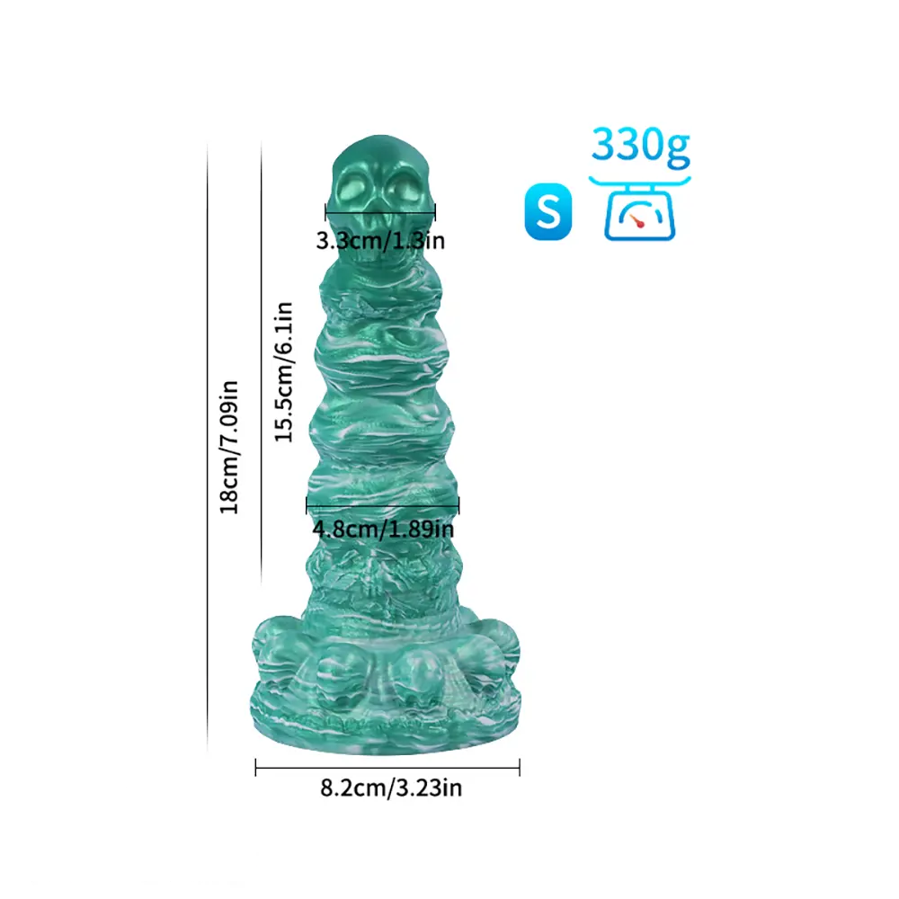 7.09in 9.06in Liquid Silicone Strange Backyard Soft Fantasy Anal Plug Dildo
