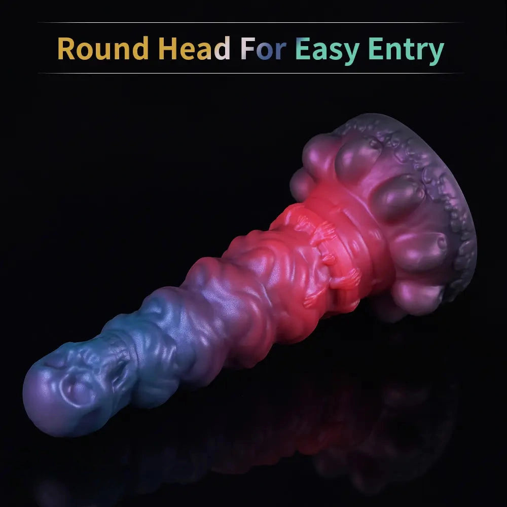 7.09in 9.06in Liquid Silicone Strange Backyard Soft Fantasy Anal Plug Dildo