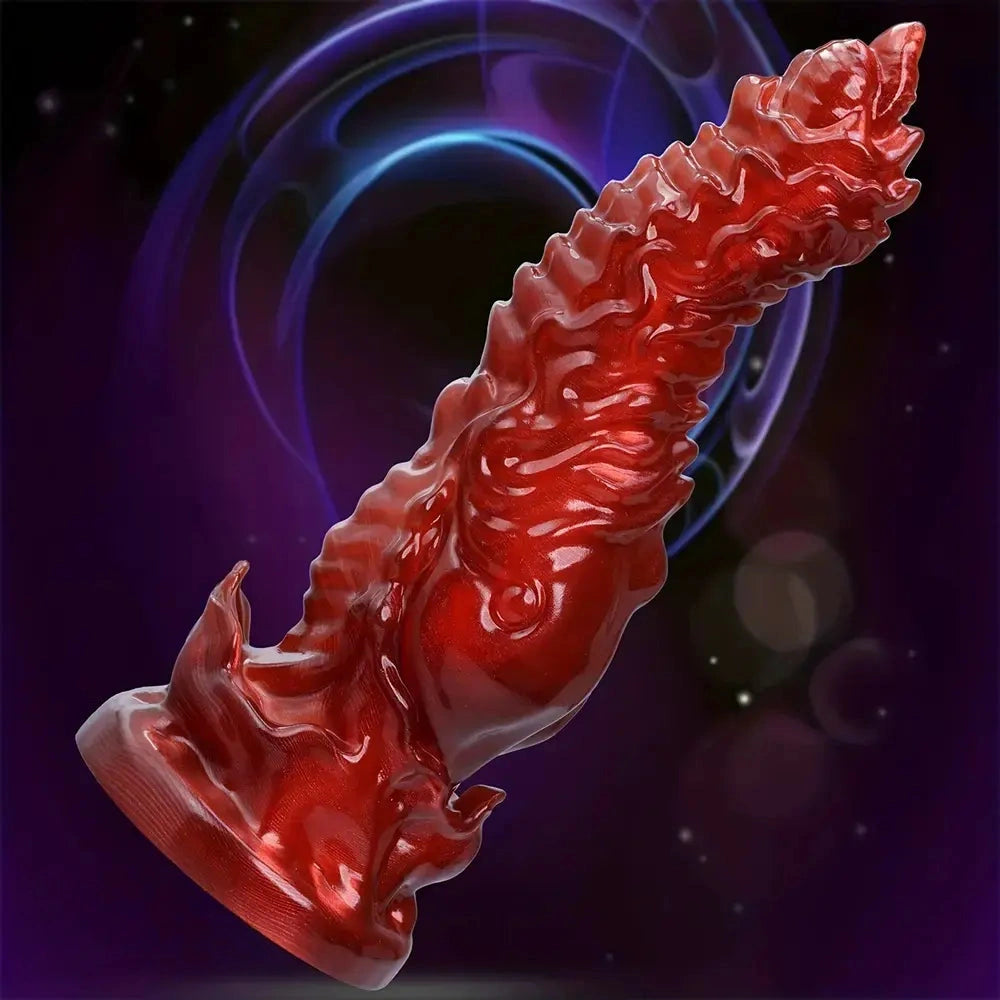 7.09in 9.06in O-ring Flexible Touch Simulation Monster Silicone Soft Odd Dildo