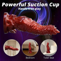 7.09in 9.06in O-ring Flexible Touch Simulation Monster Silicone Soft Odd Dildo