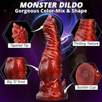 7.09in 9.06in O-ring Flexible Touch Simulation Monster Silicone Soft Odd Dildo