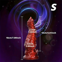 7.09in 9.06in O-ring Flexible Touch Simulation Monster Silicone Soft Odd Dildo