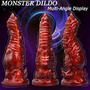 7.09in 9.06in O-ring Flexible Touch Simulation Monster Silicone Soft Odd Dildo