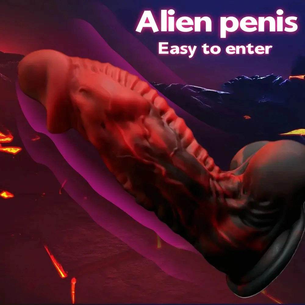 7.09in Alien Simulation Penis Liquid Silicone Dildo For Female Masturbator
